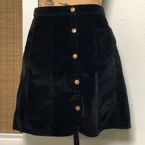 Sugar+Lips Corduroy Front Button Skirt